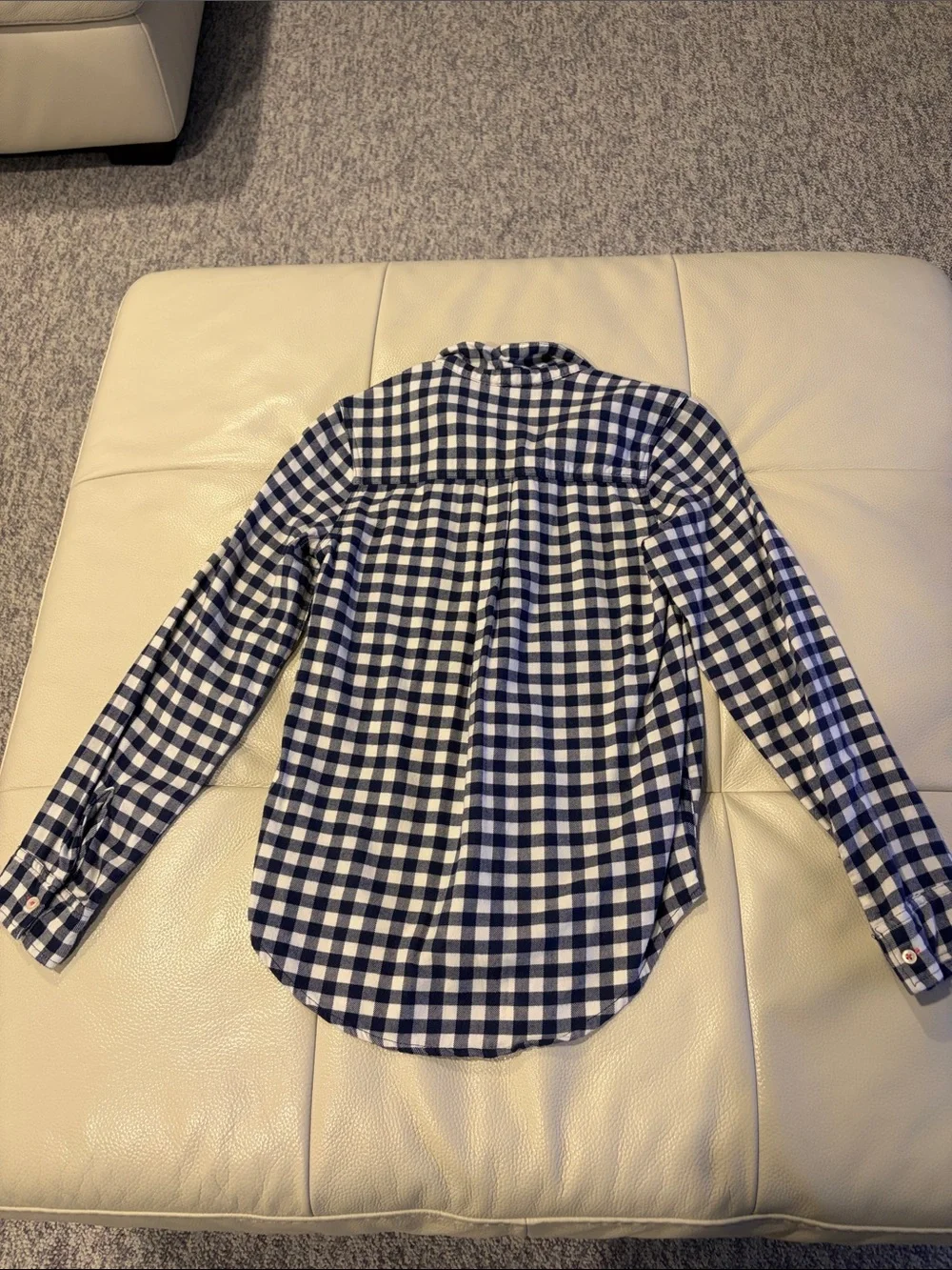 abercrombie kids Navy & White Gingham Button-Down Shirt